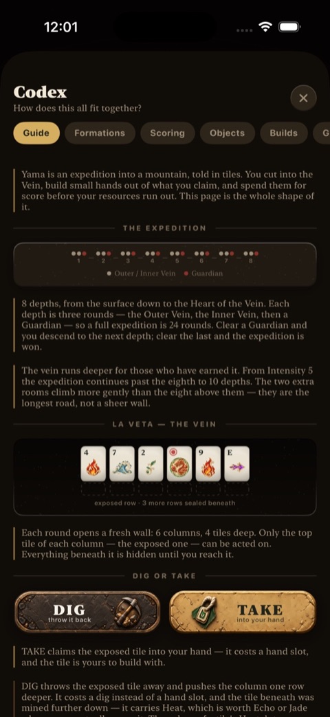 The in-game manual