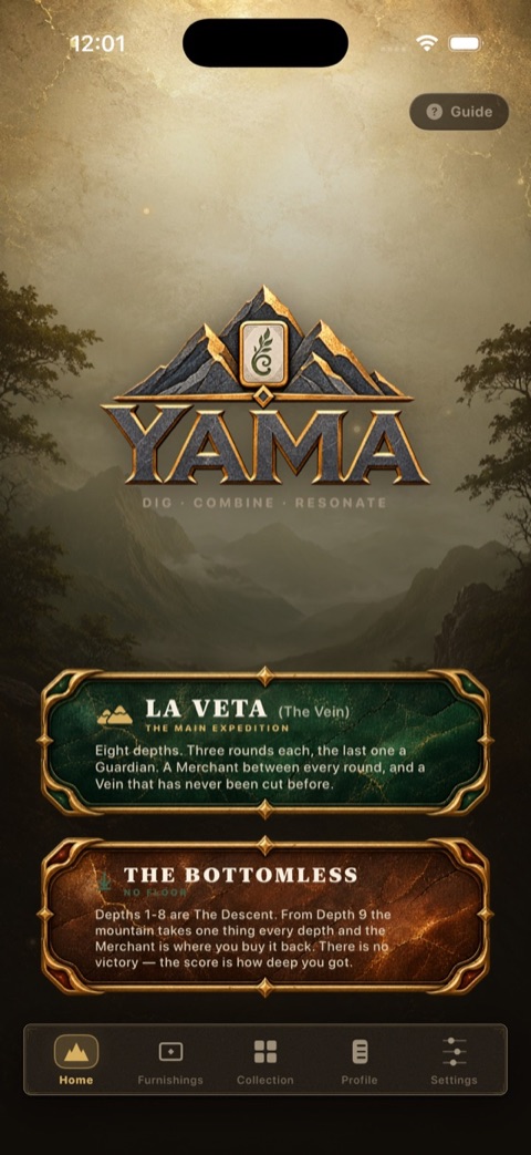 Yama title screen